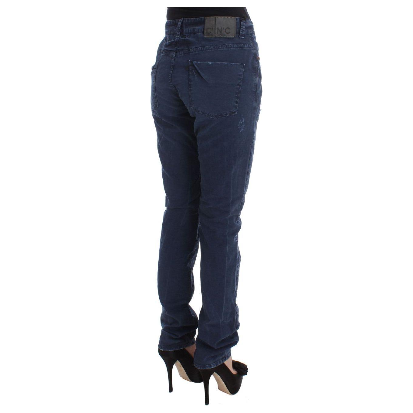 Costume National Chic Regular Fit Blue Denim Jeans Jeans & Pants Costume National Dark Slate Gray