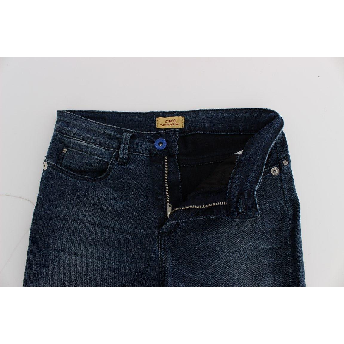 Costume National Sleek Slim Fit Italian Designer Jeans Jeans & Pants Costume National Black