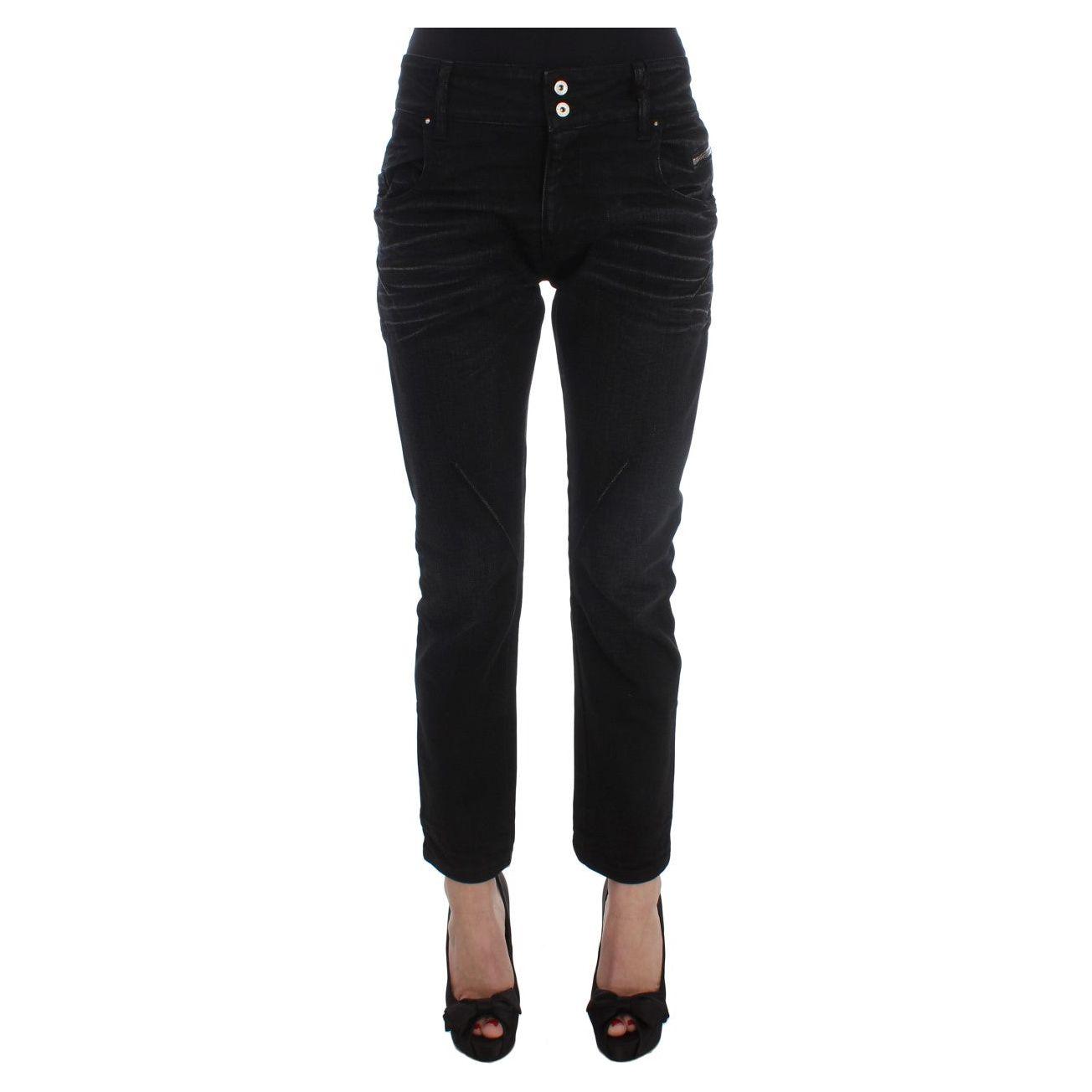 Costume National Elegant Black Slouchy Fit Jeans for Trendsetters Jeans & Pants Costume National Black