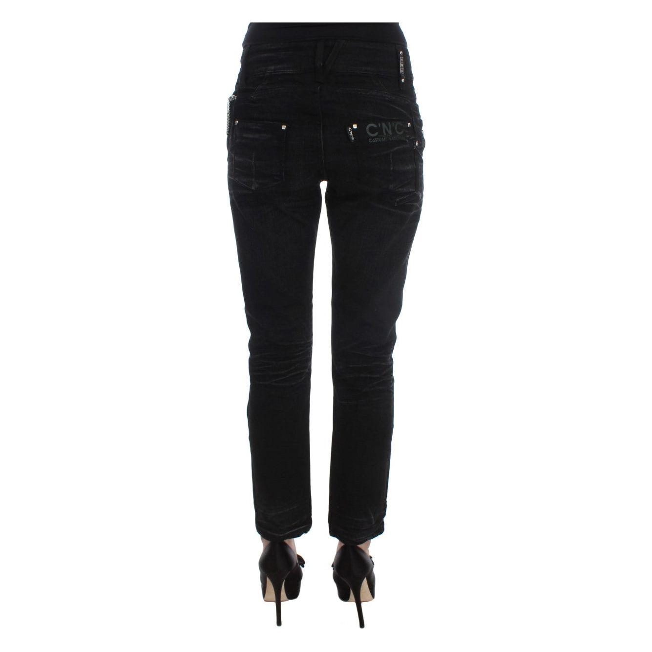 Costume National Elegant Black Slouchy Fit Jeans for Trendsetters Jeans & Pants Costume National Black