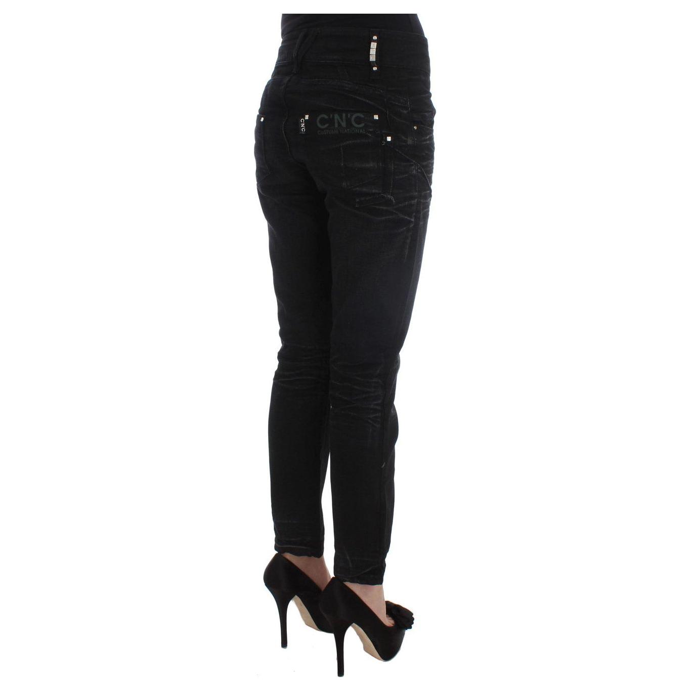 Costume National Elegant Black Slouchy Fit Jeans for Trendsetters Jeans & Pants Costume National Black