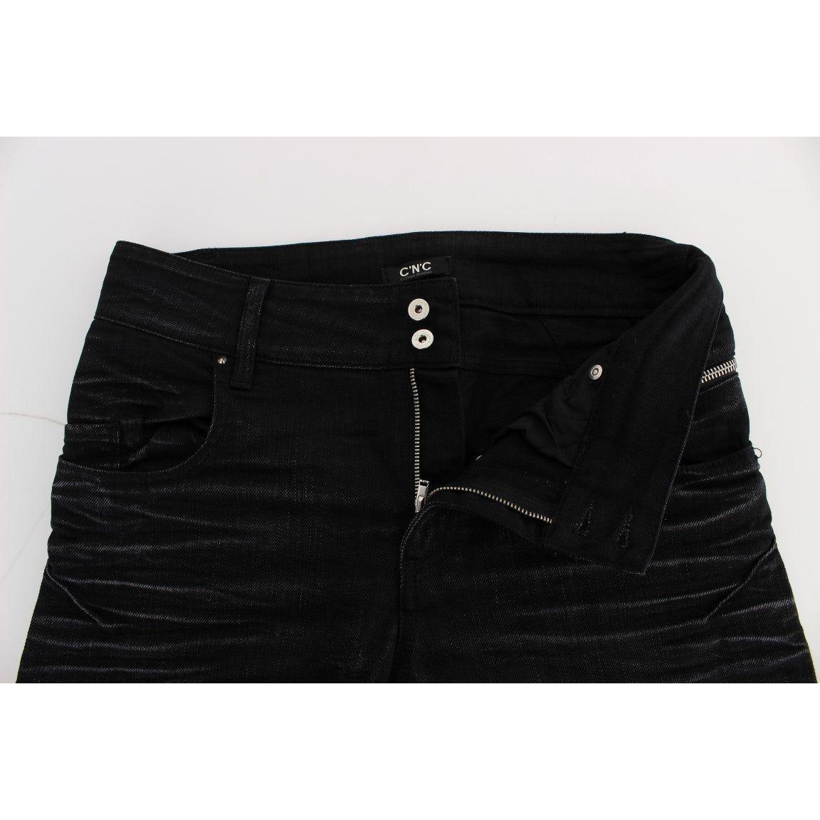 Costume National Elegant Black Slouchy Fit Jeans for Trendsetters Jeans & Pants Costume National Black
