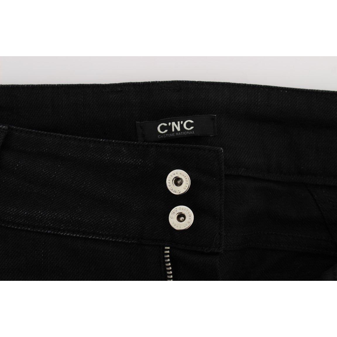 Costume National Elegant Black Slouchy Fit Jeans for Trendsetters Jeans & Pants Costume National Black