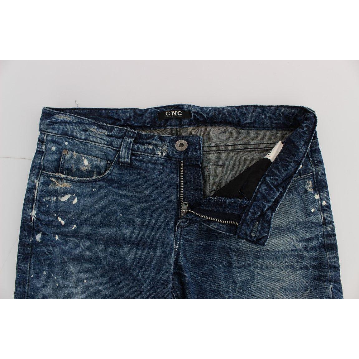 Costume National Chic Blue Regular Fit Denim Jeans & Pants Costume National Light Gray