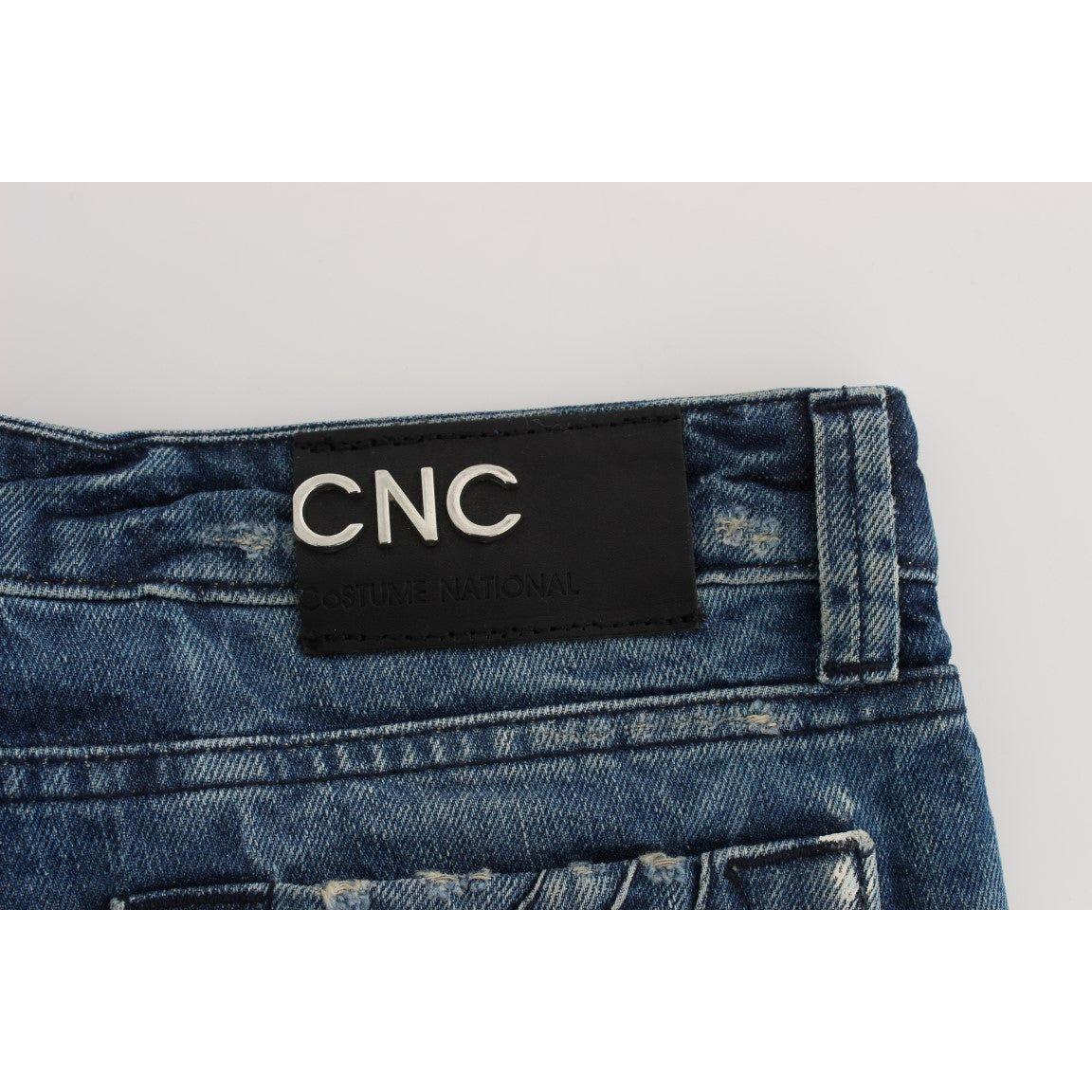 Costume National Chic Blue Regular Fit Denim Jeans & Pants Costume National Dark Slate Gray