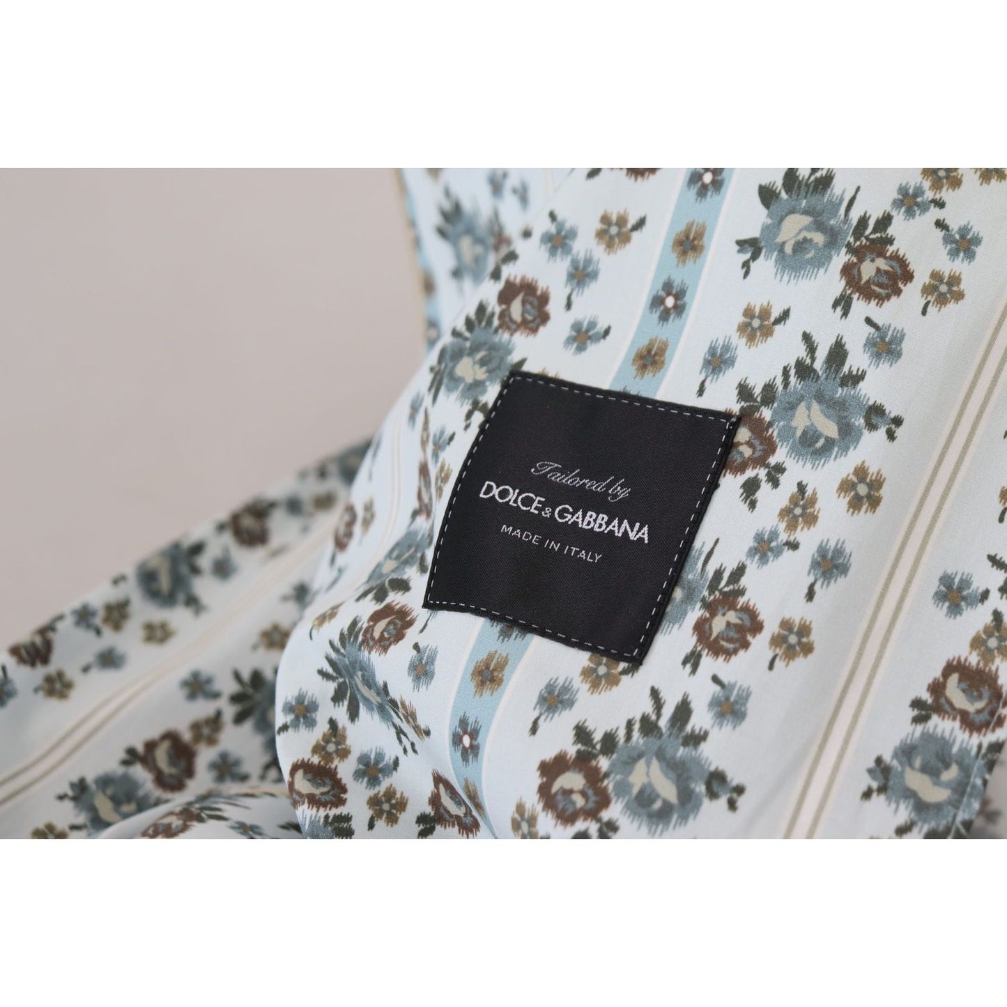 Dolce & Gabbana Elegant Floral Cotton Jacket Robe Dolce & Gabbana Gray