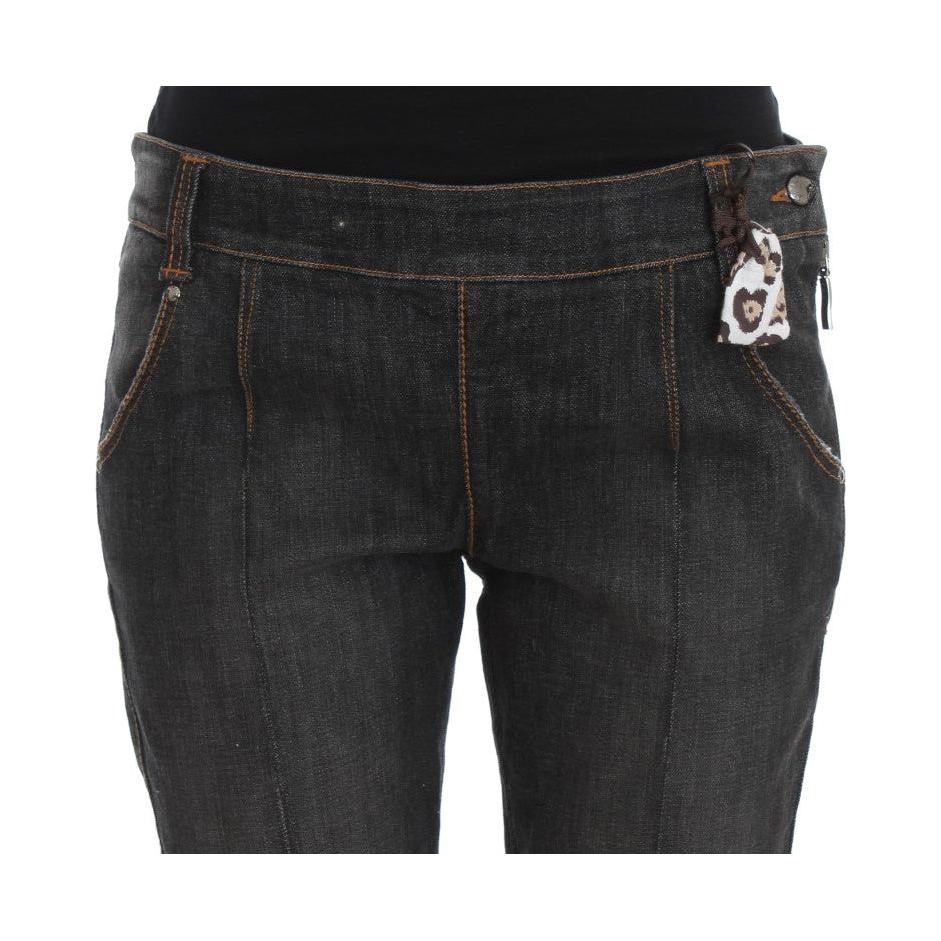 Ermanno Scervino Chic Slim Fit Gray Wash Jeans Ermanno Scervino Dark Slate Gray