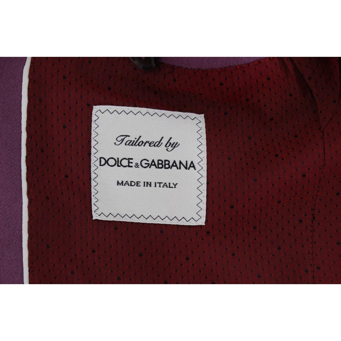 Dolce & Gabbana Elegant Purple Cashmere-Silk Blend Blazer Dolce & Gabbana Black