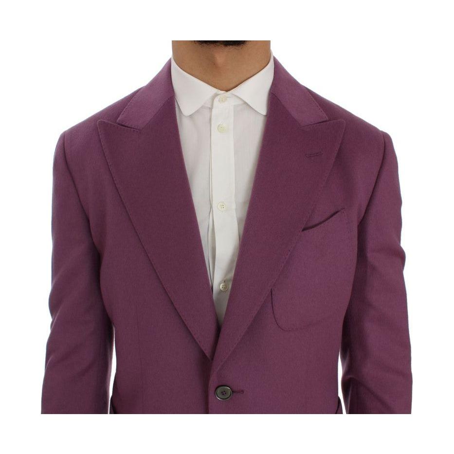 Dolce & Gabbana Elegant Purple Cashmere-Silk Blend Blazer Dolce & Gabbana Dark Slate Gray