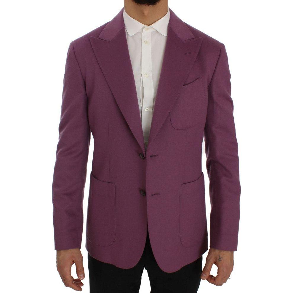 Dolce & Gabbana Elegant Purple Cashmere-Silk Blend Blazer Dolce & Gabbana Dark Slate Gray