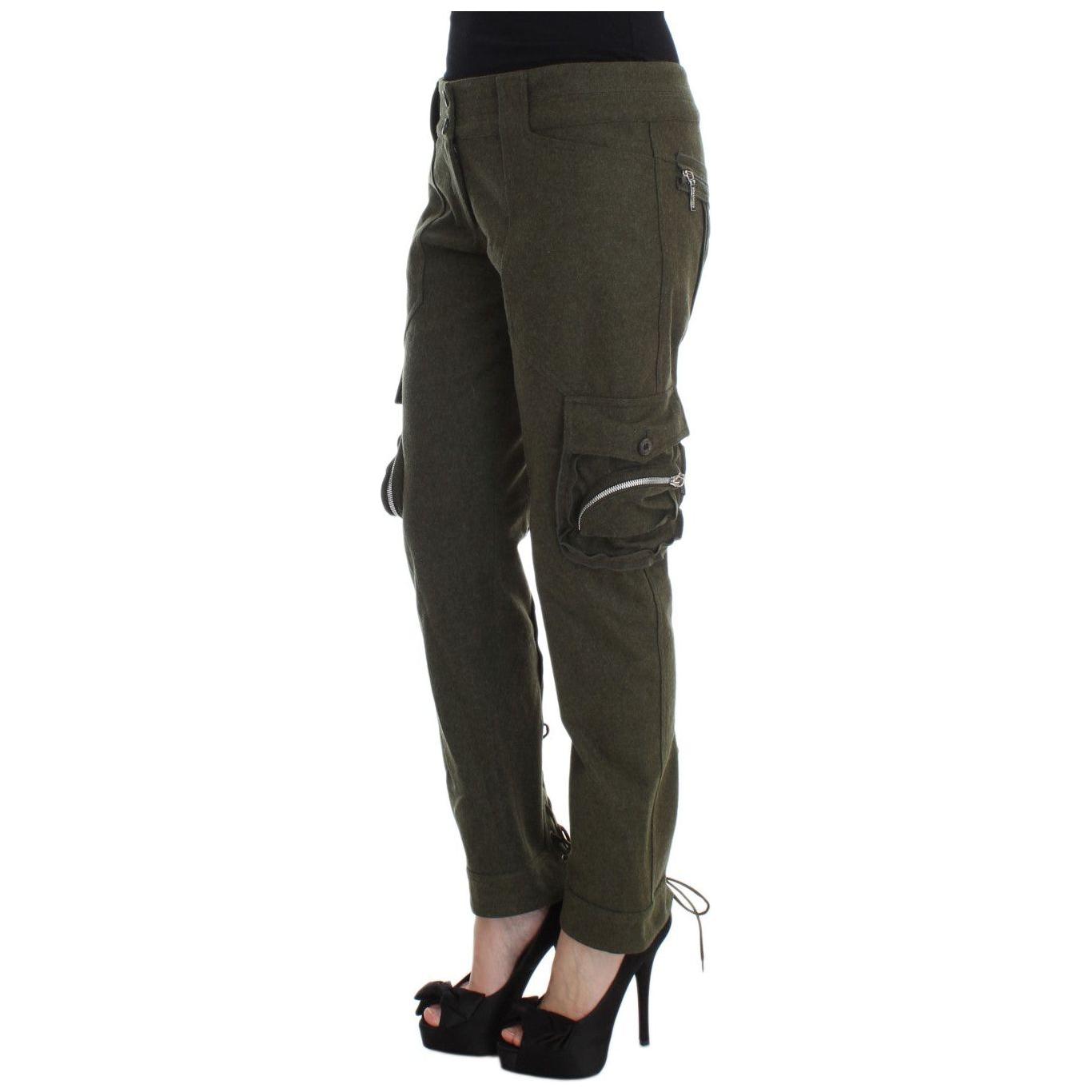 Ermanno Scervino Chic Green Cargo Pants for Effortless Style Ermanno Scervino Dark Slate Gray
