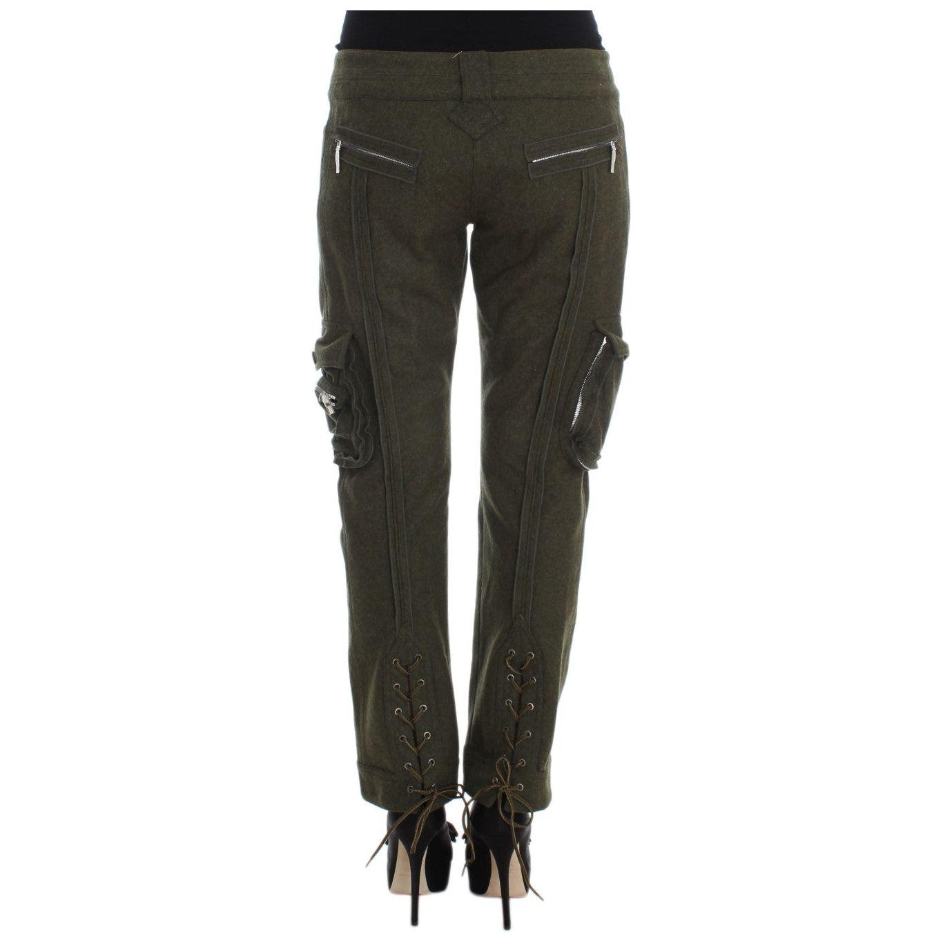 Ermanno Scervino Chic Green Cargo Pants for Effortless Style Ermanno Scervino Dark Slate Gray