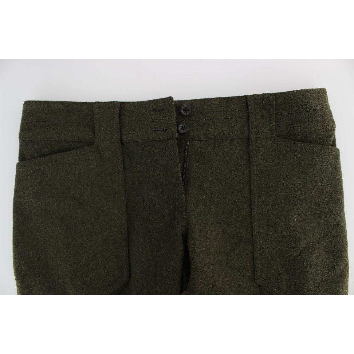 Ermanno Scervino Chic Green Cargo Pants for Effortless Style Ermanno Scervino Light Gray