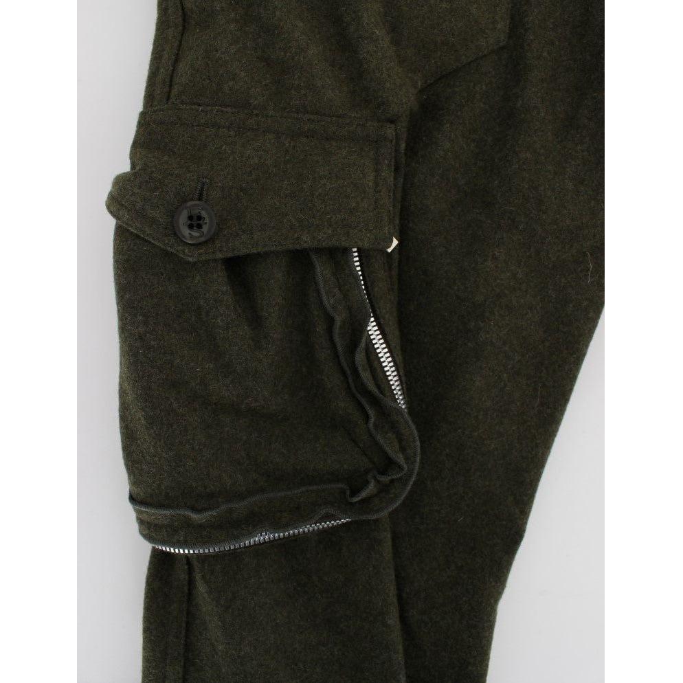 Ermanno Scervino Chic Green Cargo Pants for Effortless Style Ermanno Scervino Black