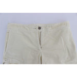 Ermanno Scervino Beige Cotton Capri Cropped Cargo Pants Jeans & Pants