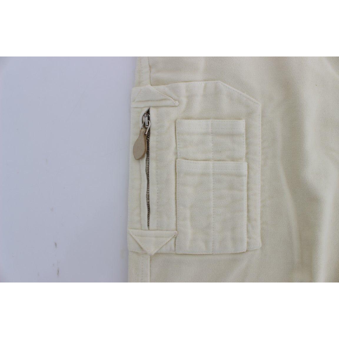 Ermanno Scervino Beige Capri Cropped Chic Pants Jeans & Pants Ermanno Scervino Dark Gray