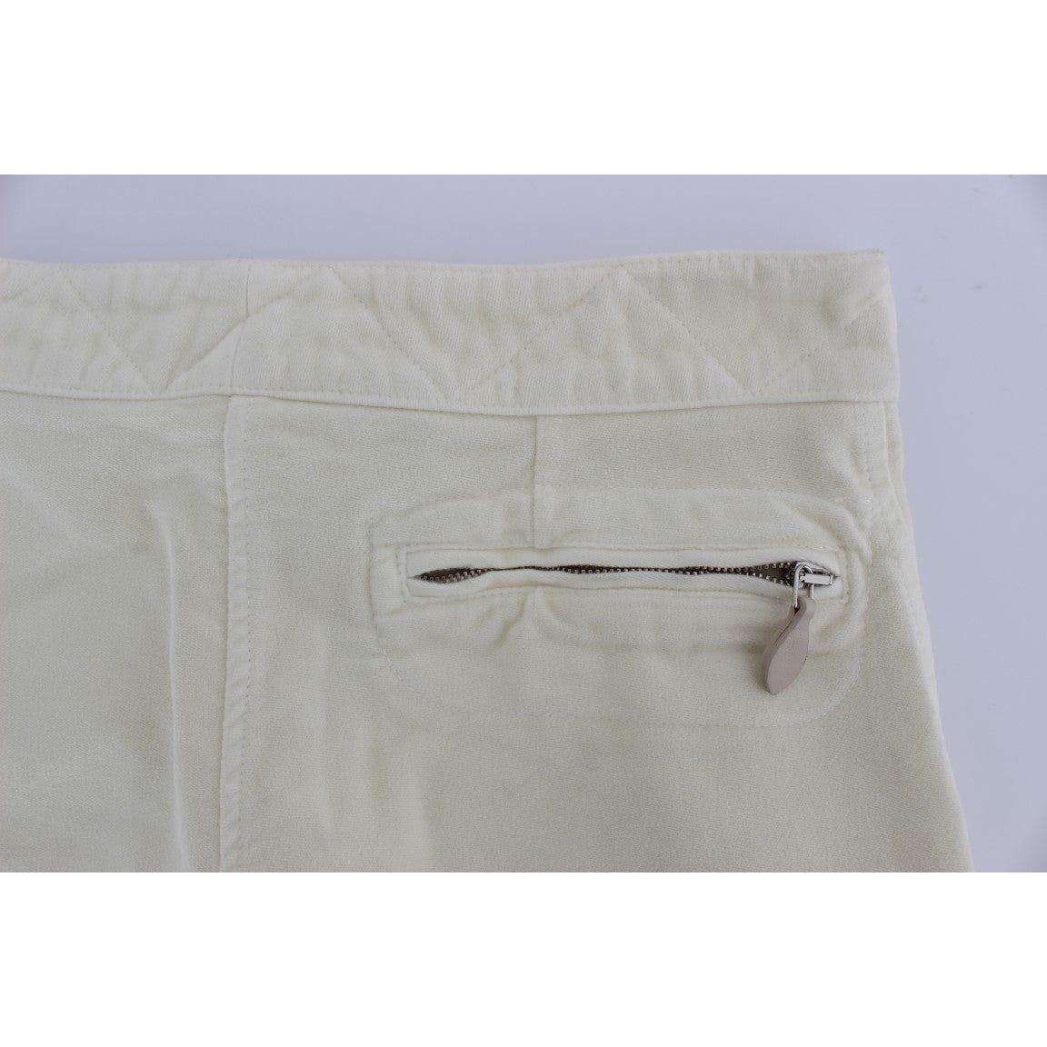 Ermanno Scervino Beige Capri Cropped Chic Pants Jeans & Pants Ermanno Scervino Dark Gray