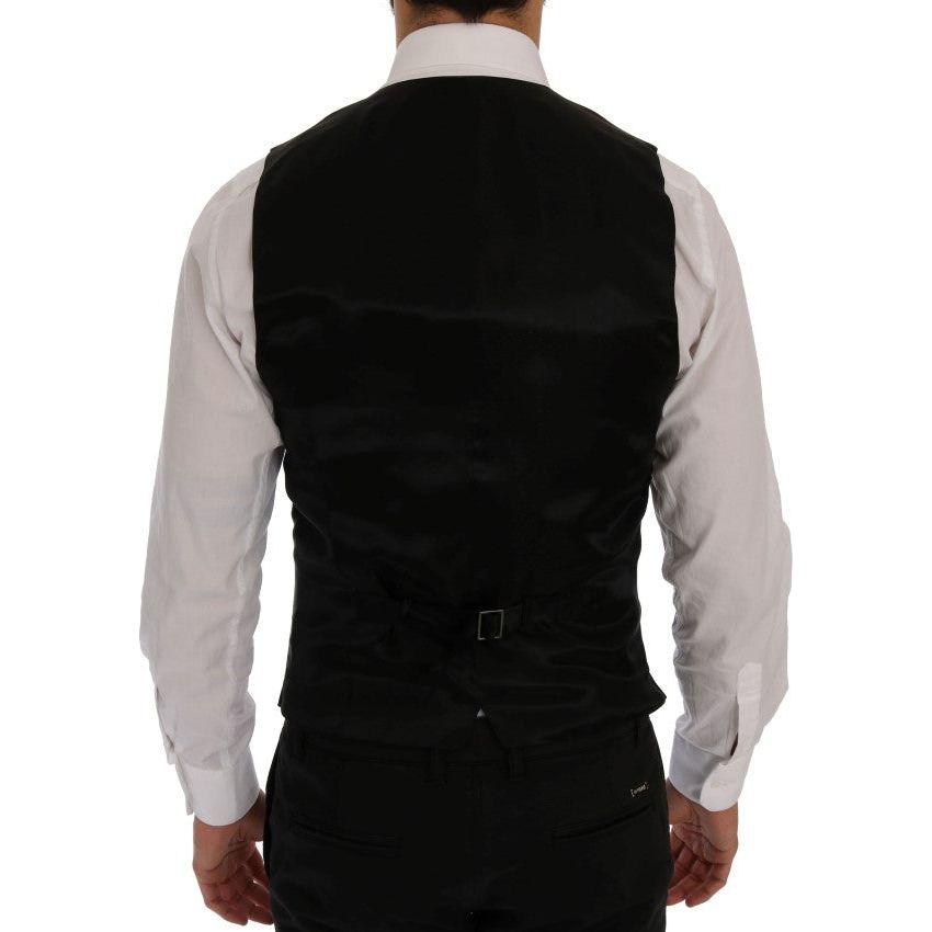 Dolce & Gabbana Elegant Blue & Black Slim Fit Suit Ensemble Dolce & Gabbana Black