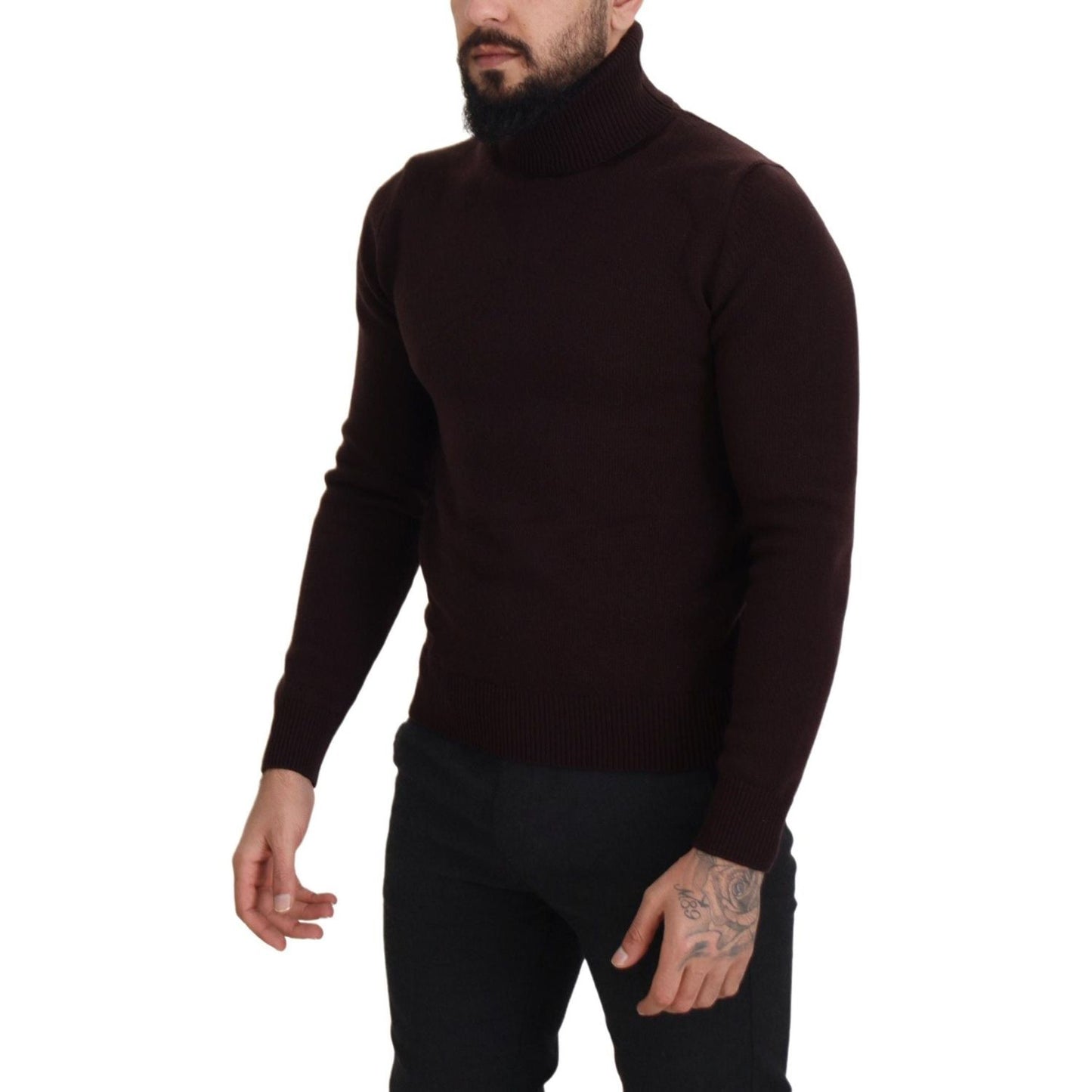 Dolce & Gabbana Elegant Turtleneck Wool Pullover Sweater Dolce & Gabbana Black