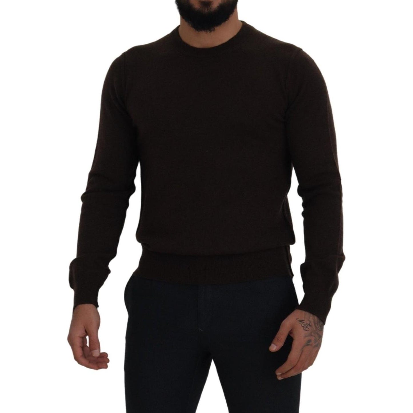 Dolce & Gabbana Elegant Cashmere Crew Neck Sweater Dolce & Gabbana Black
