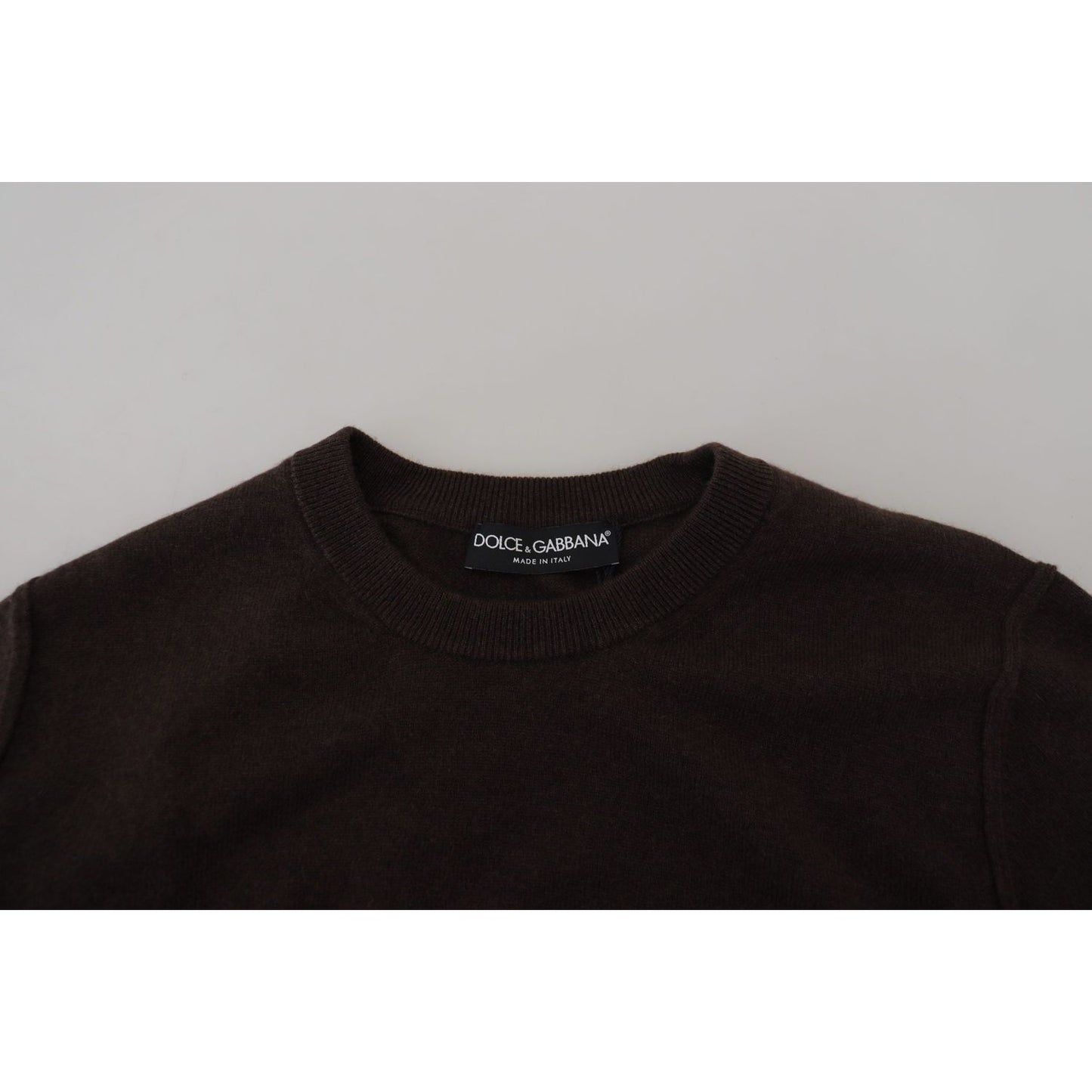 Dolce & Gabbana Elegant Cashmere Crew Neck Sweater Dolce & Gabbana Gray