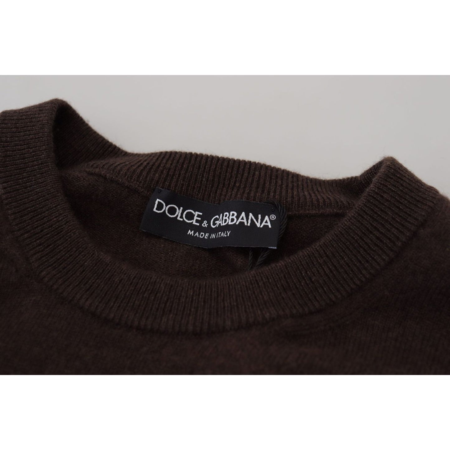 Dolce & Gabbana Elegant Cashmere Crew Neck Sweater Dolce & Gabbana Gray
