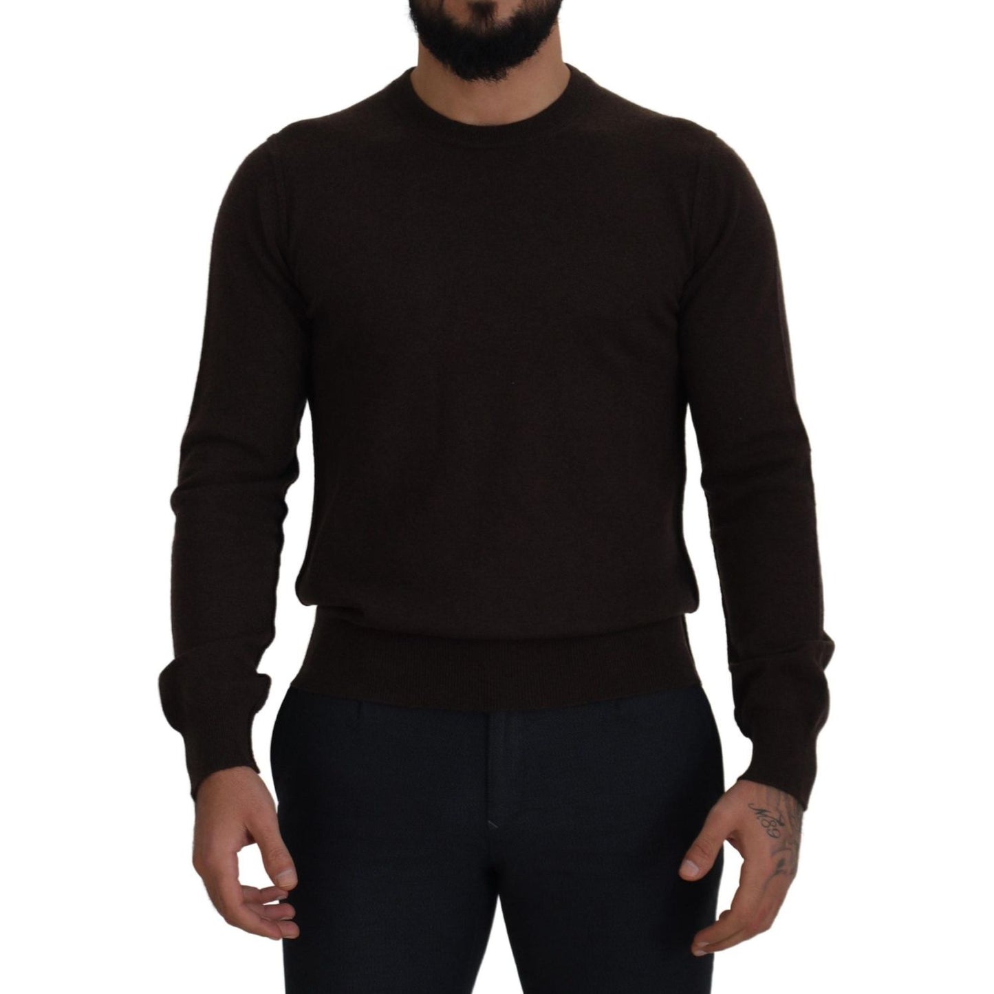 Dolce & Gabbana Elegant Cashmere Crew Neck Sweater Dolce & Gabbana Black