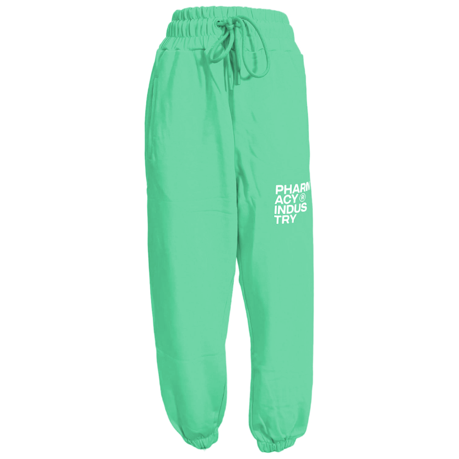 Pharmacy Industry Chic Drawstring Sweatpants in Lush Green Pharmacy Industry Medium Aquamarine