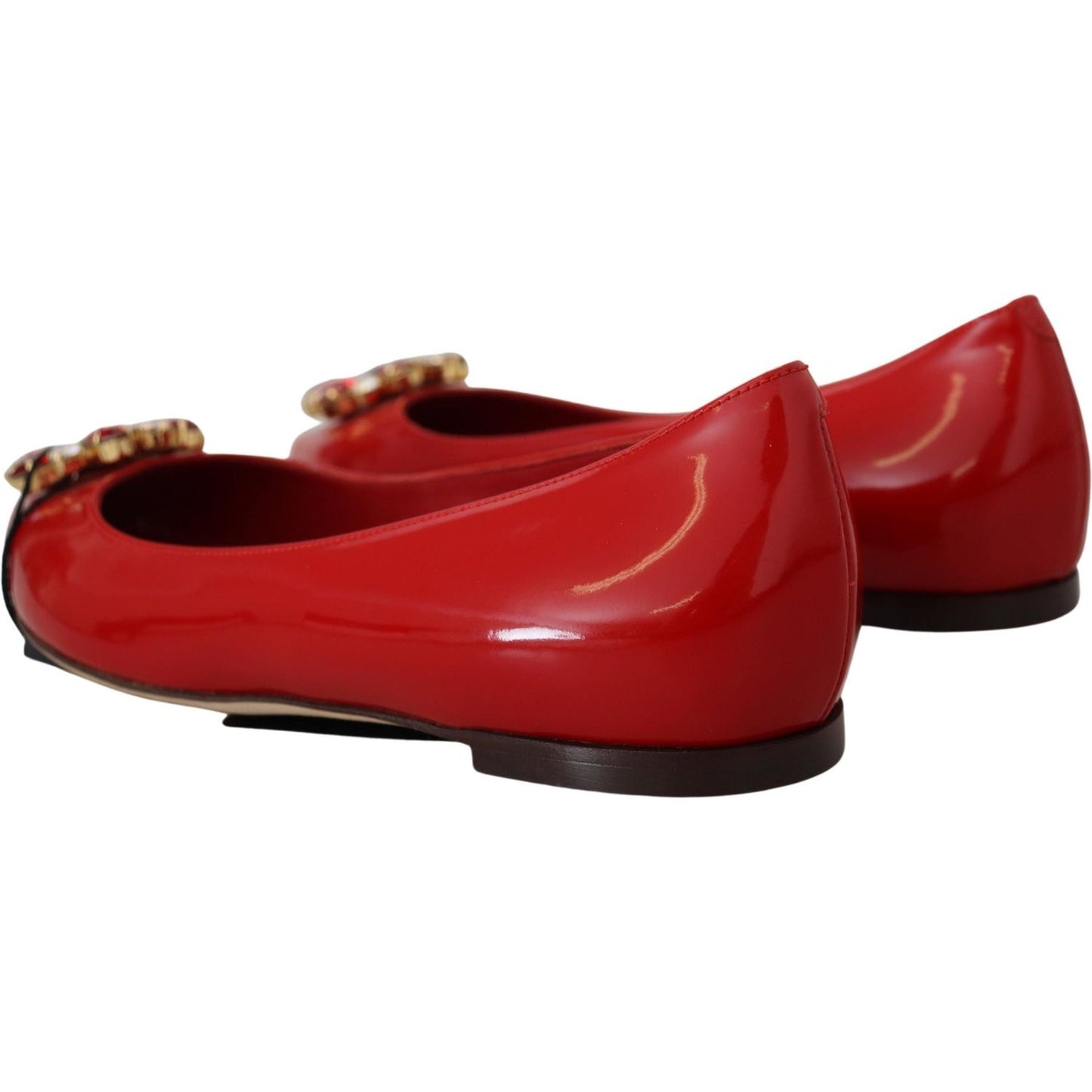 Dolce & Gabbana Red Suede Crystal Loafers - Exquisite Elegance Dolce & Gabbana Brown