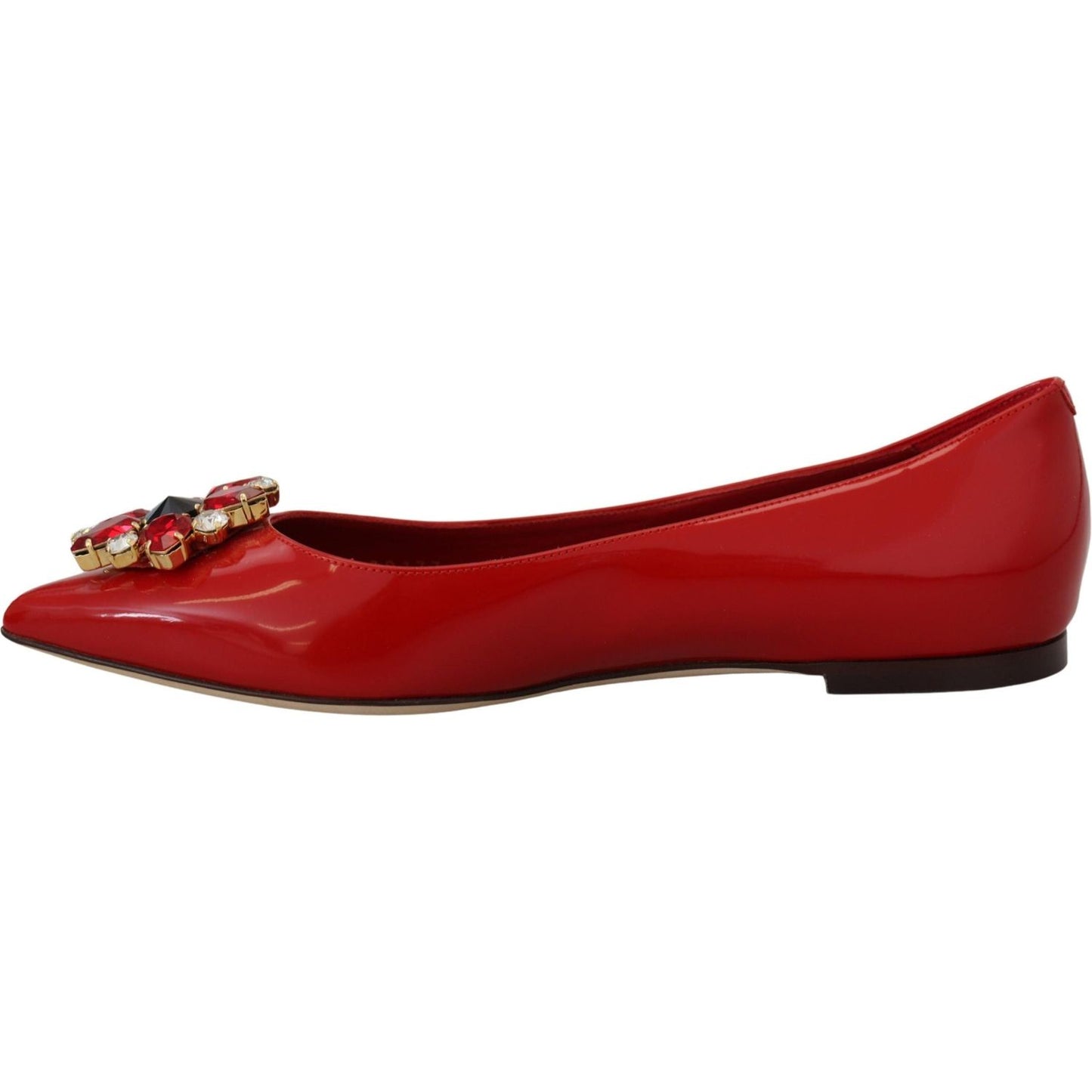 Dolce & Gabbana Red Suede Crystal Loafers - Exquisite Elegance Dolce & Gabbana Brown