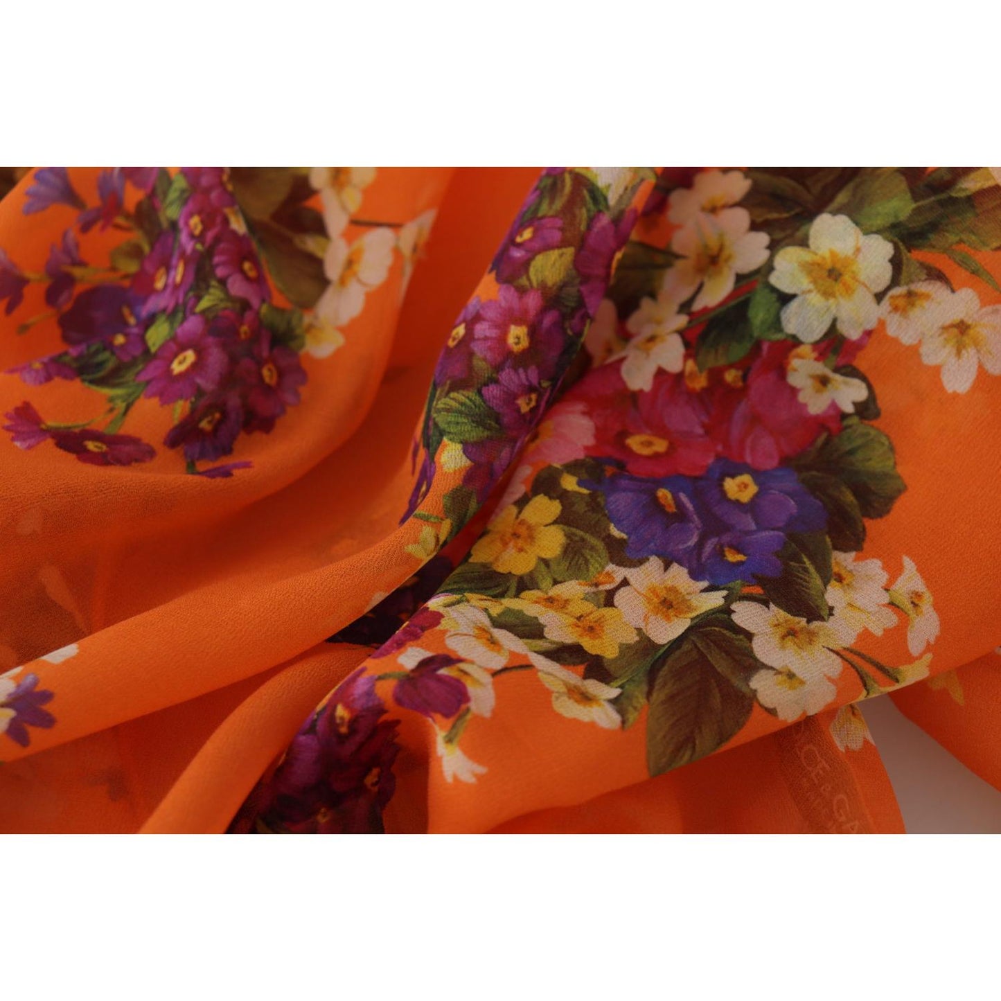 Dolce & Gabbana Elegant Floral Silk Blouse with Back Zipper Dolce & Gabbana Saddle Brown