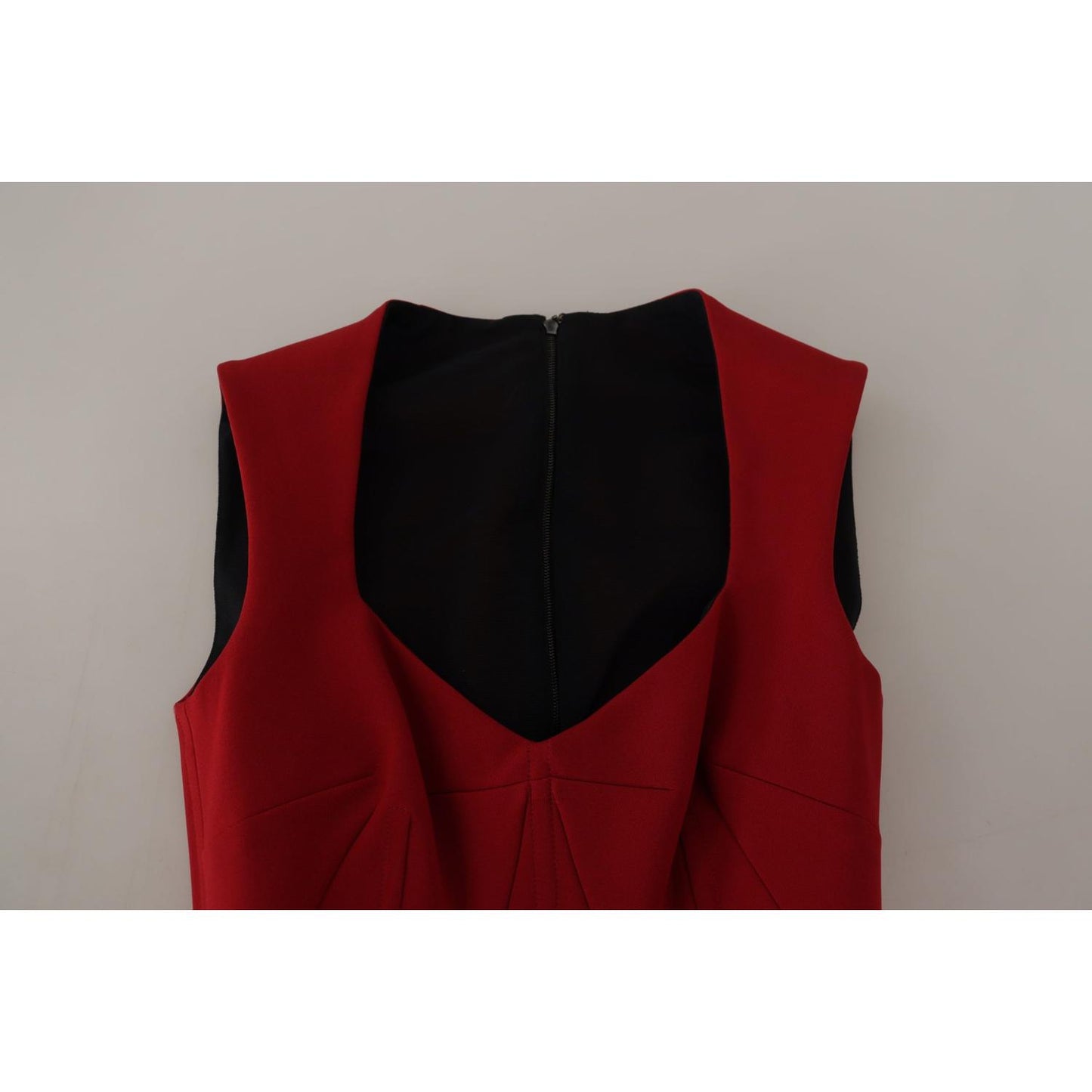 Dolce & Gabbana Elegant Red Bodycon Midi Dress Dolce & Gabbana Dark Gray