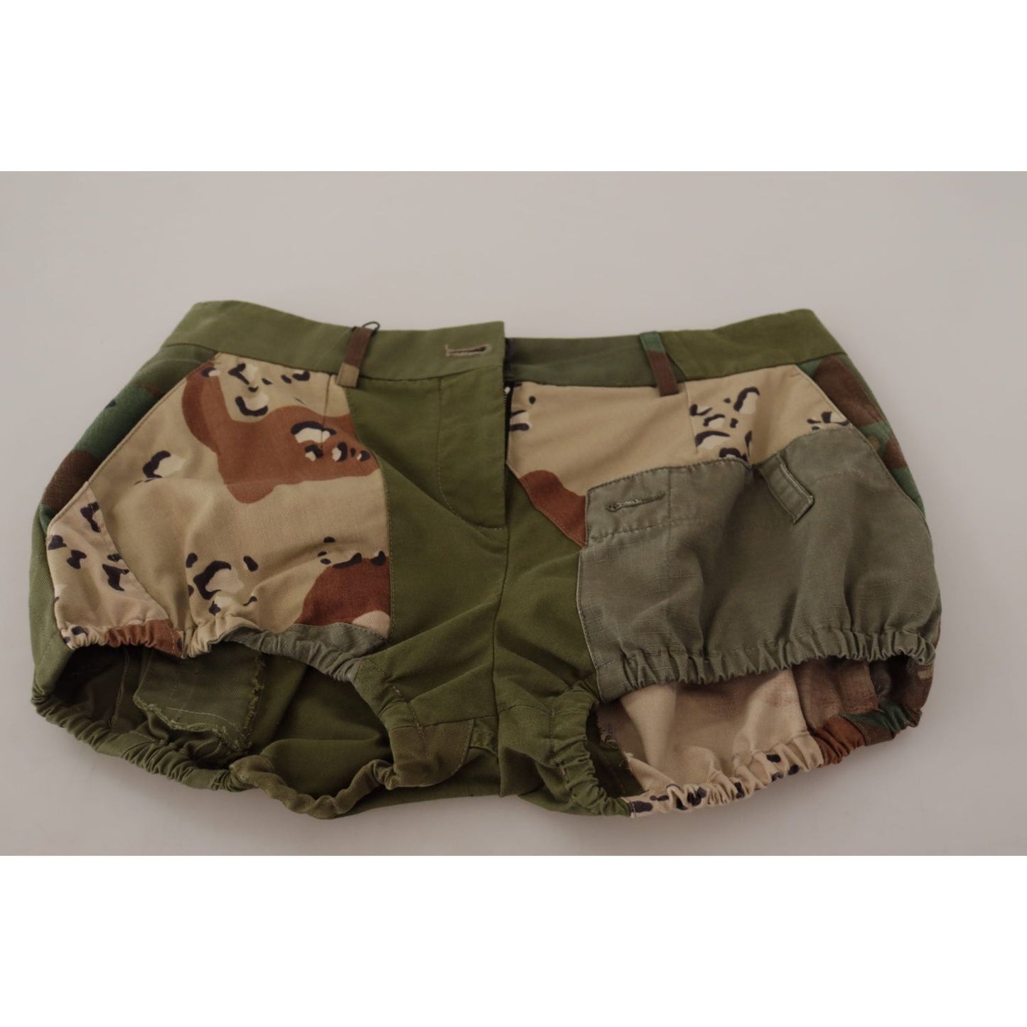 Dolce & Gabbana Army Green High-Waist Hot Pants Dolce & Gabbana Dark Gray