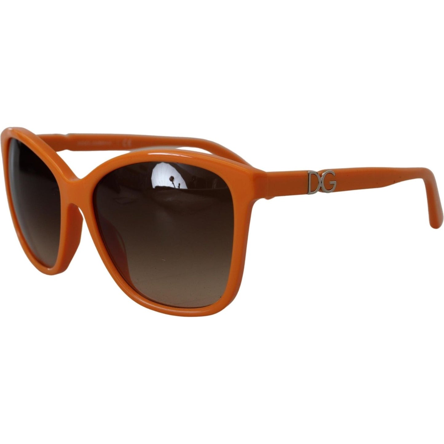 Dolce & Gabbana Chic Orange Round Sunglasses for Women Dolce & Gabbana Dark Slate Gray