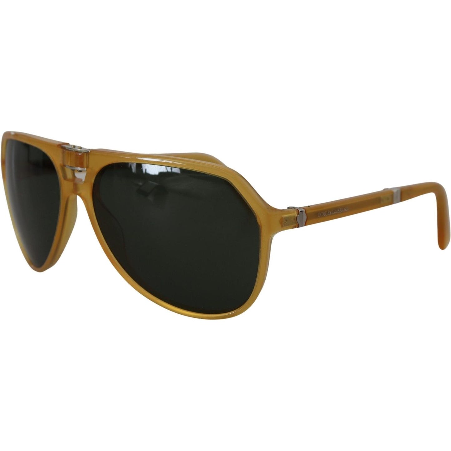 Dolce & Gabbana Chic Yellow Aviator Acetate Sunglasses Dolce & Gabbana Dark Slate Gray