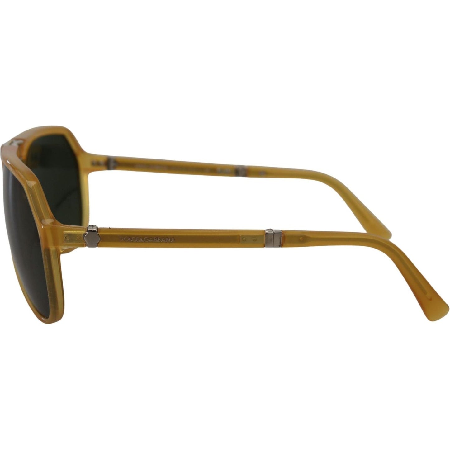 Dolce & Gabbana Chic Yellow Aviator Acetate Sunglasses Dolce & Gabbana Sienna