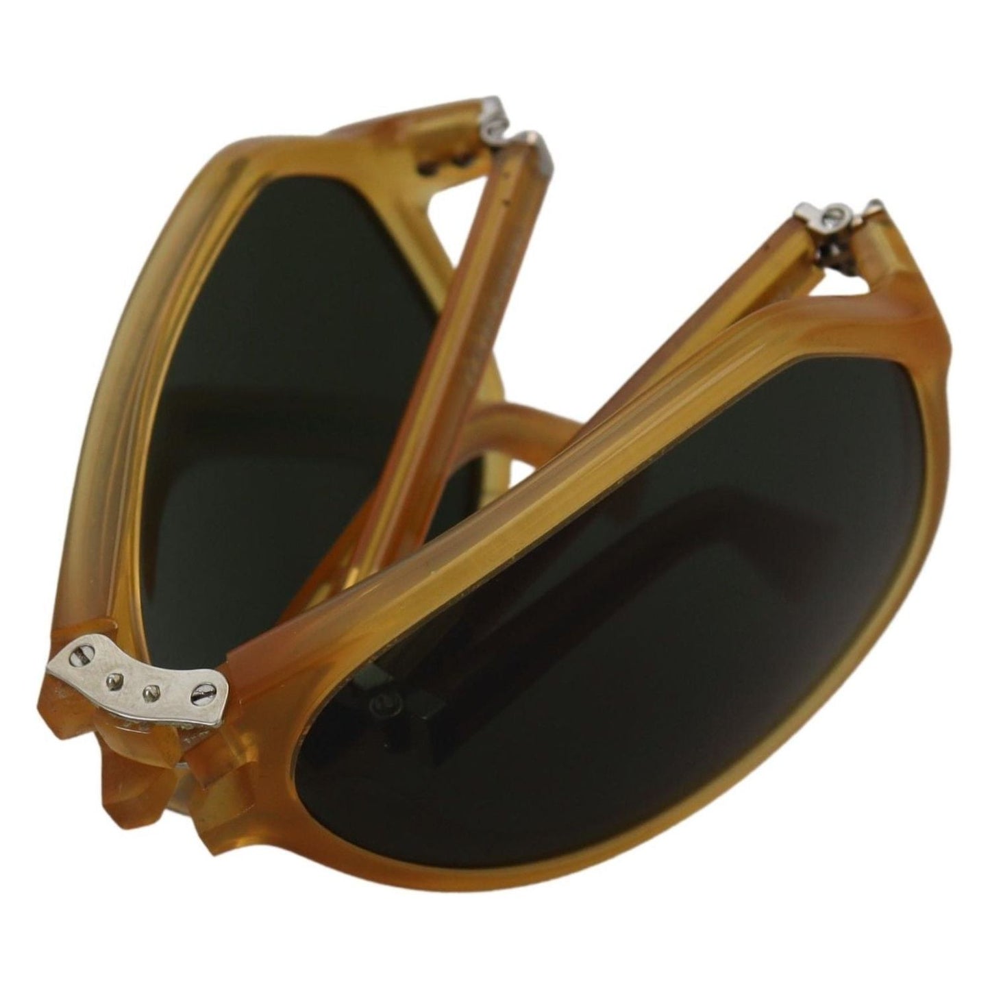 Dolce & Gabbana Chic Yellow Aviator Acetate Sunglasses Dolce & Gabbana Black