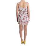 Ermanno Scervino Beachwear Pink Floral Beach Mini Dress Short Dresses