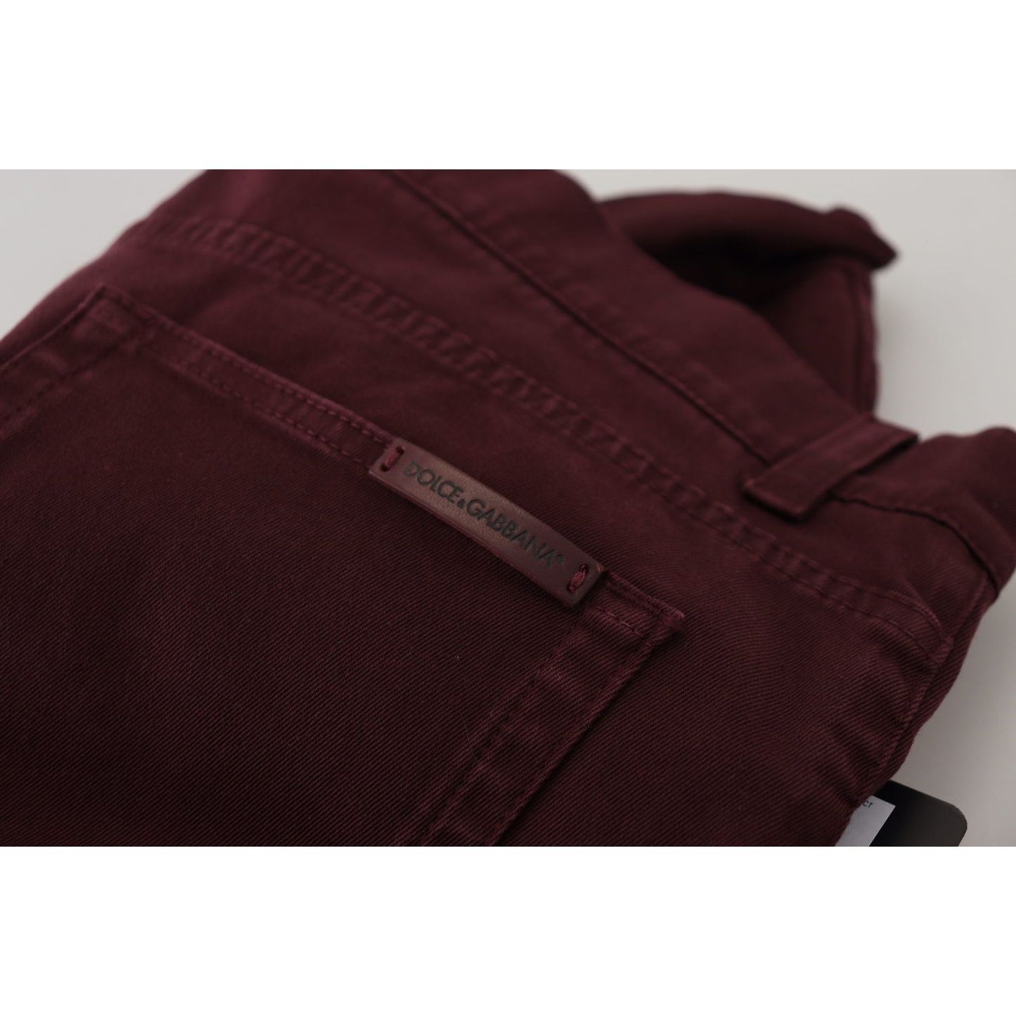 Dolce & Gabbana Slim Fit Bordeaux Jeans - Italian Luxury Dolce & Gabbana Black