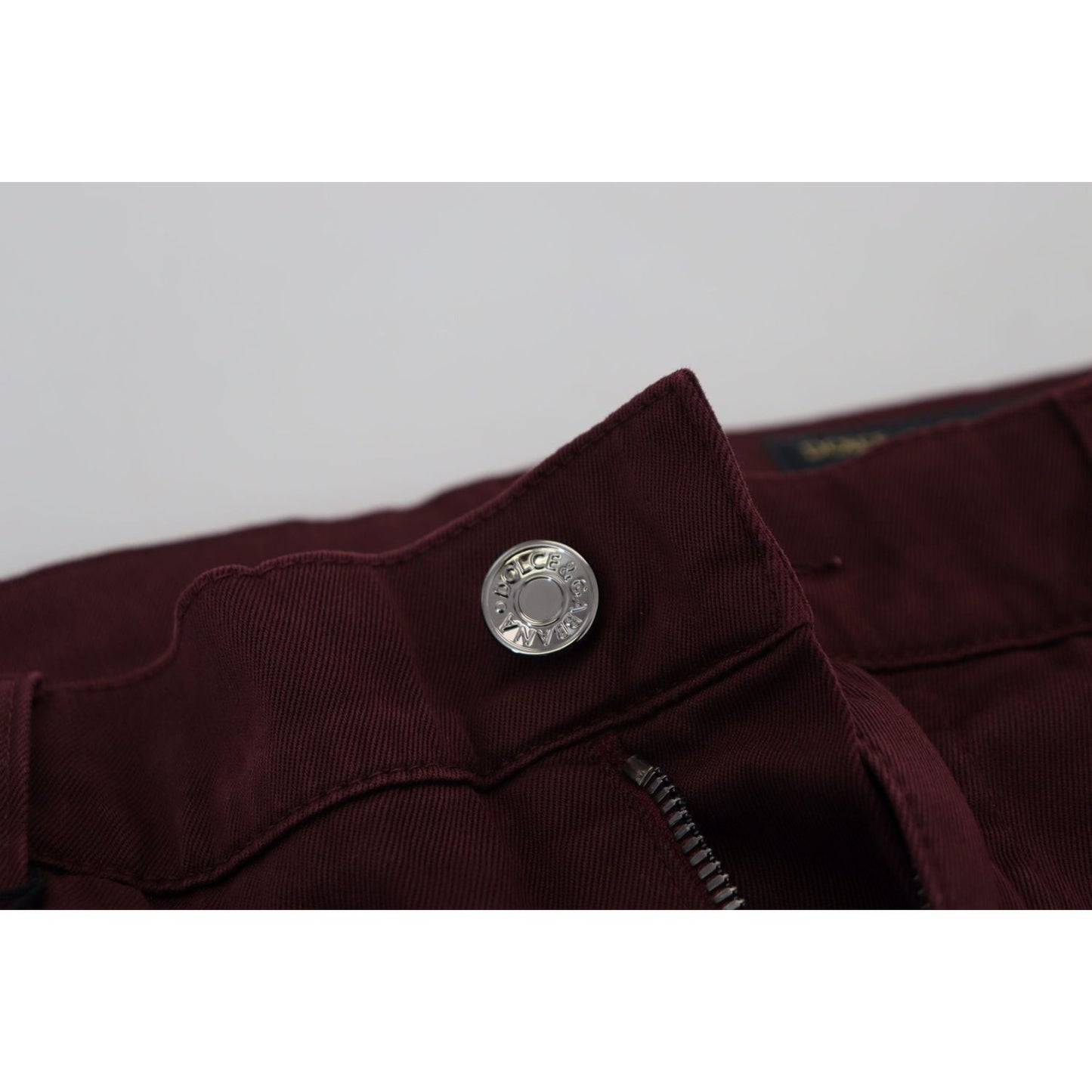 Dolce & Gabbana Slim Fit Bordeaux Jeans - Italian Luxury Dolce & Gabbana Black