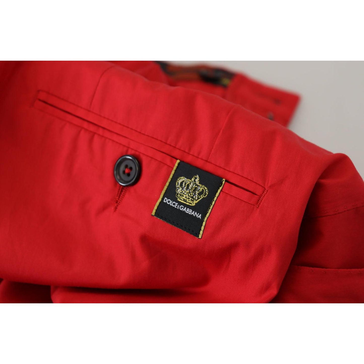 Dolce & Gabbana Elegant Slim Fit Crimson Chinos Dolce & Gabbana Firebrick