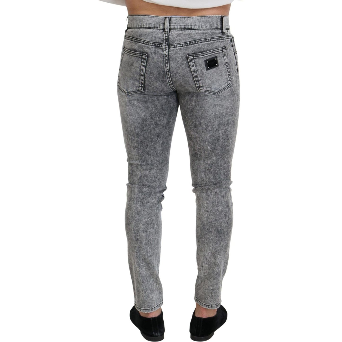 Dolce & Gabbana Chic Slim Fit Gray Denim Dolce & Gabbana Dim Gray