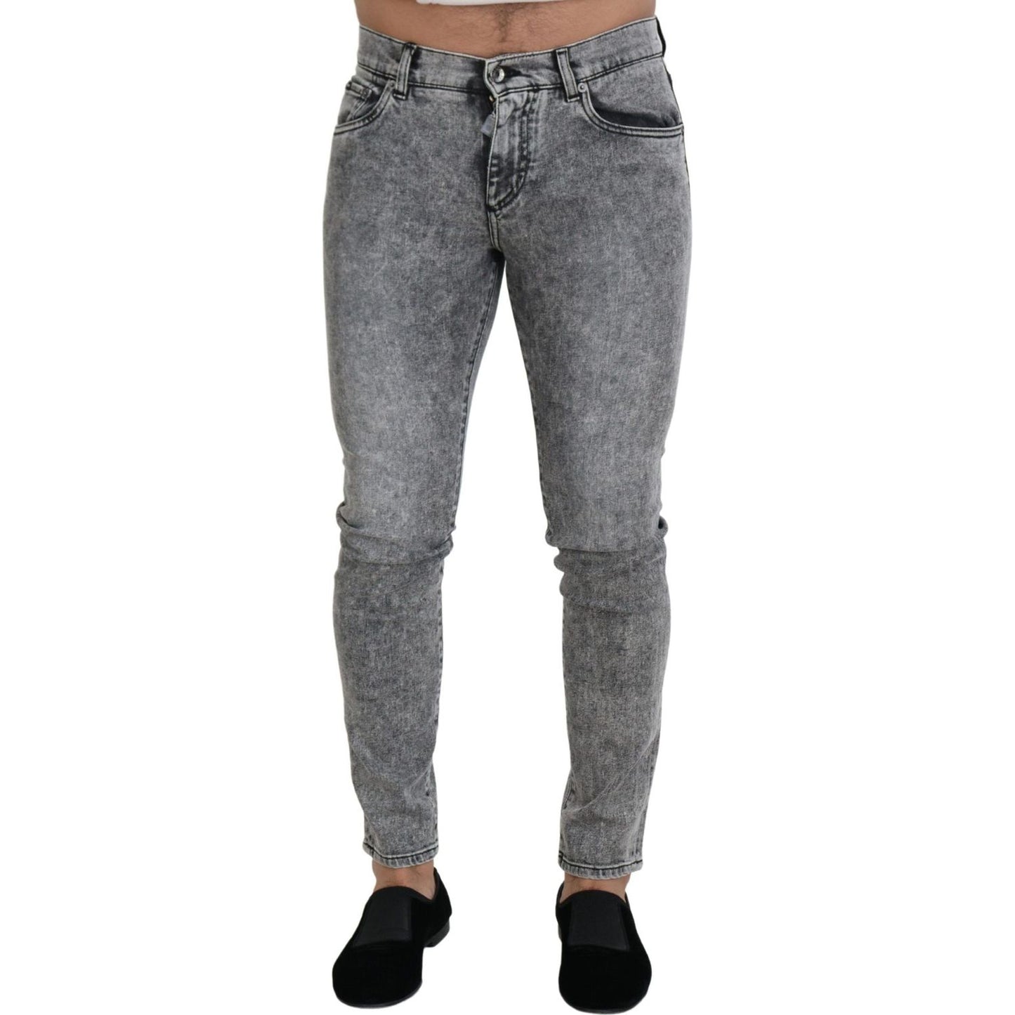 Dolce & Gabbana Chic Slim Fit Gray Denim Dolce & Gabbana Dim Gray