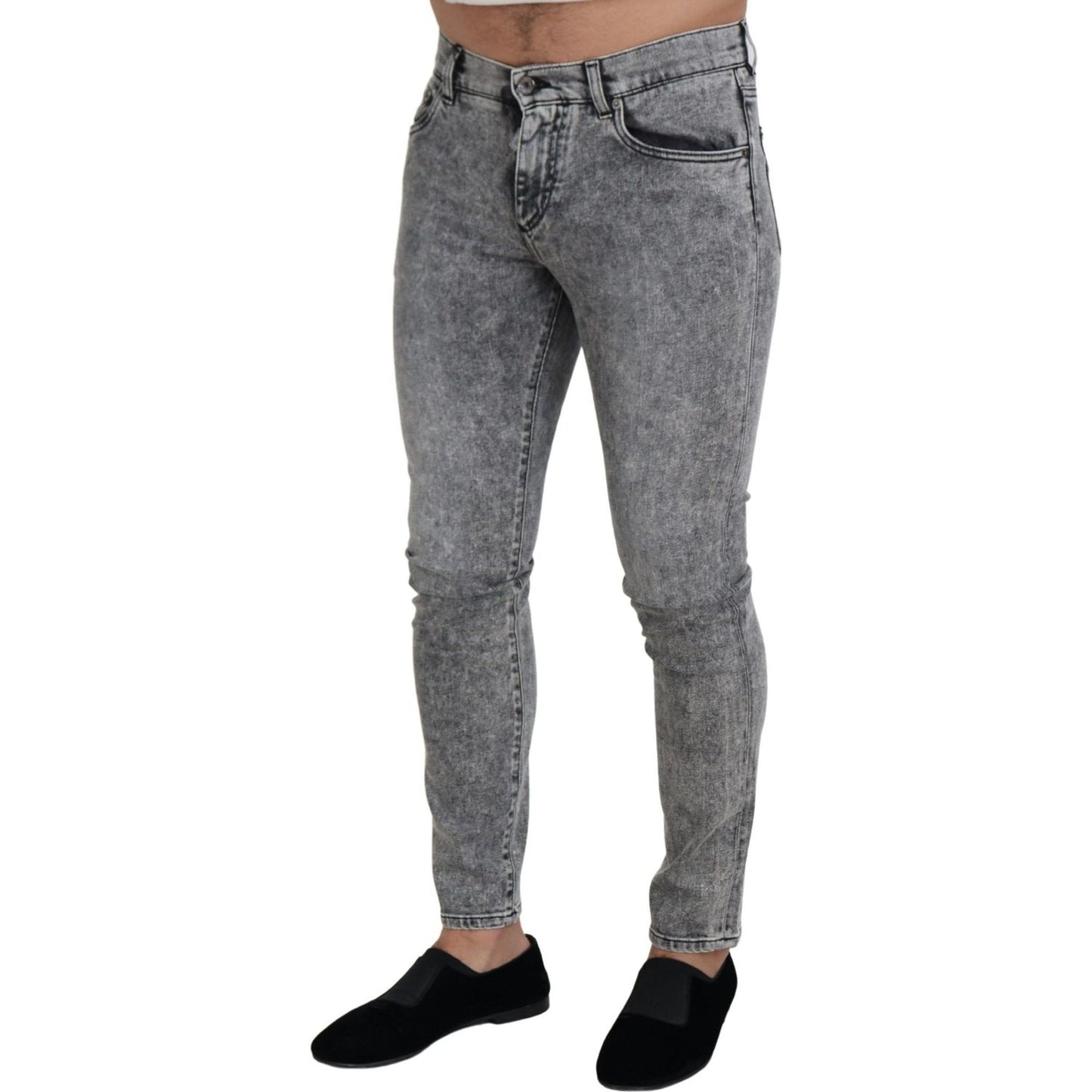 Dolce & Gabbana Chic Slim Fit Gray Denim Dolce & Gabbana Dim Gray