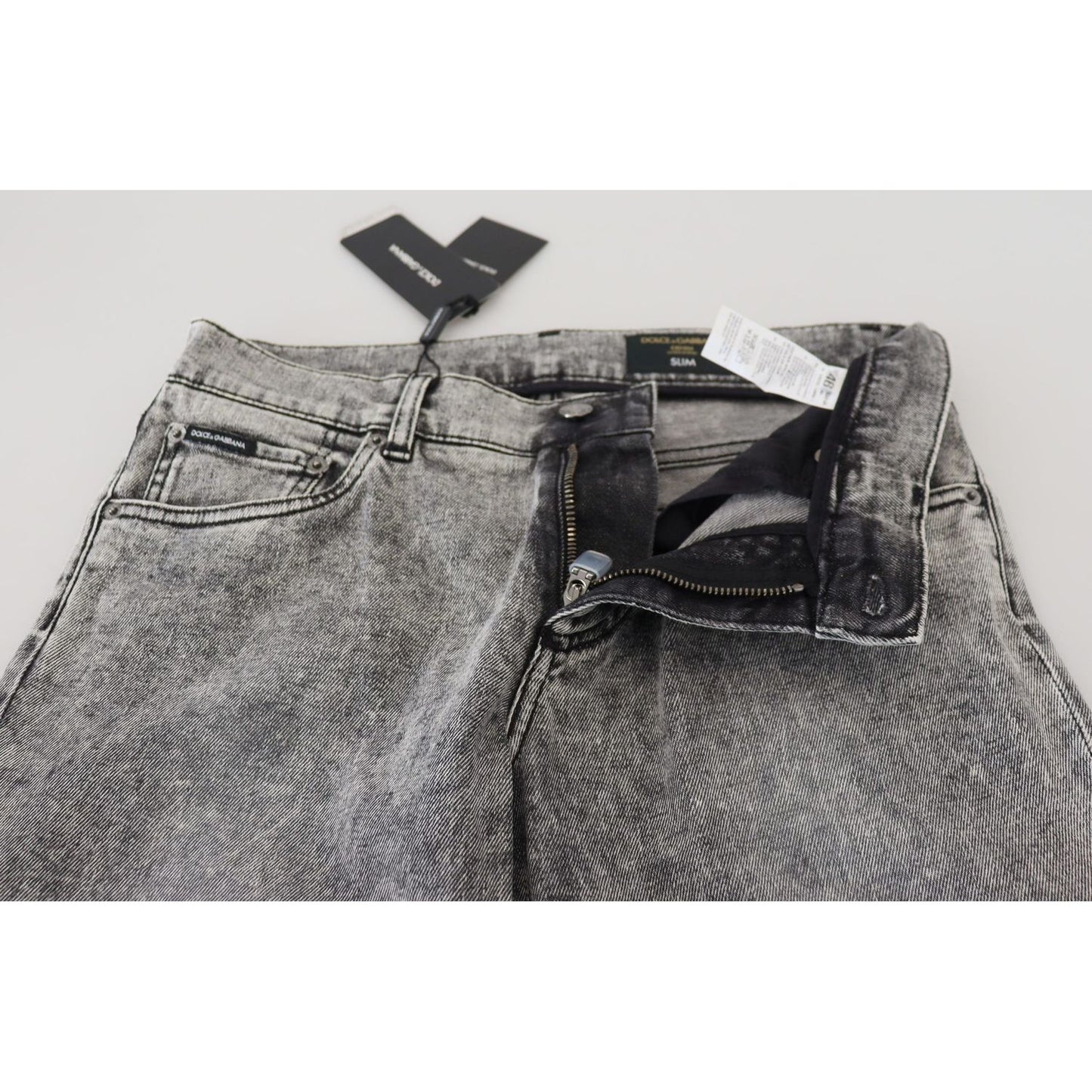 Dolce & Gabbana Chic Slim Fit Gray Denim Dolce & Gabbana Gray