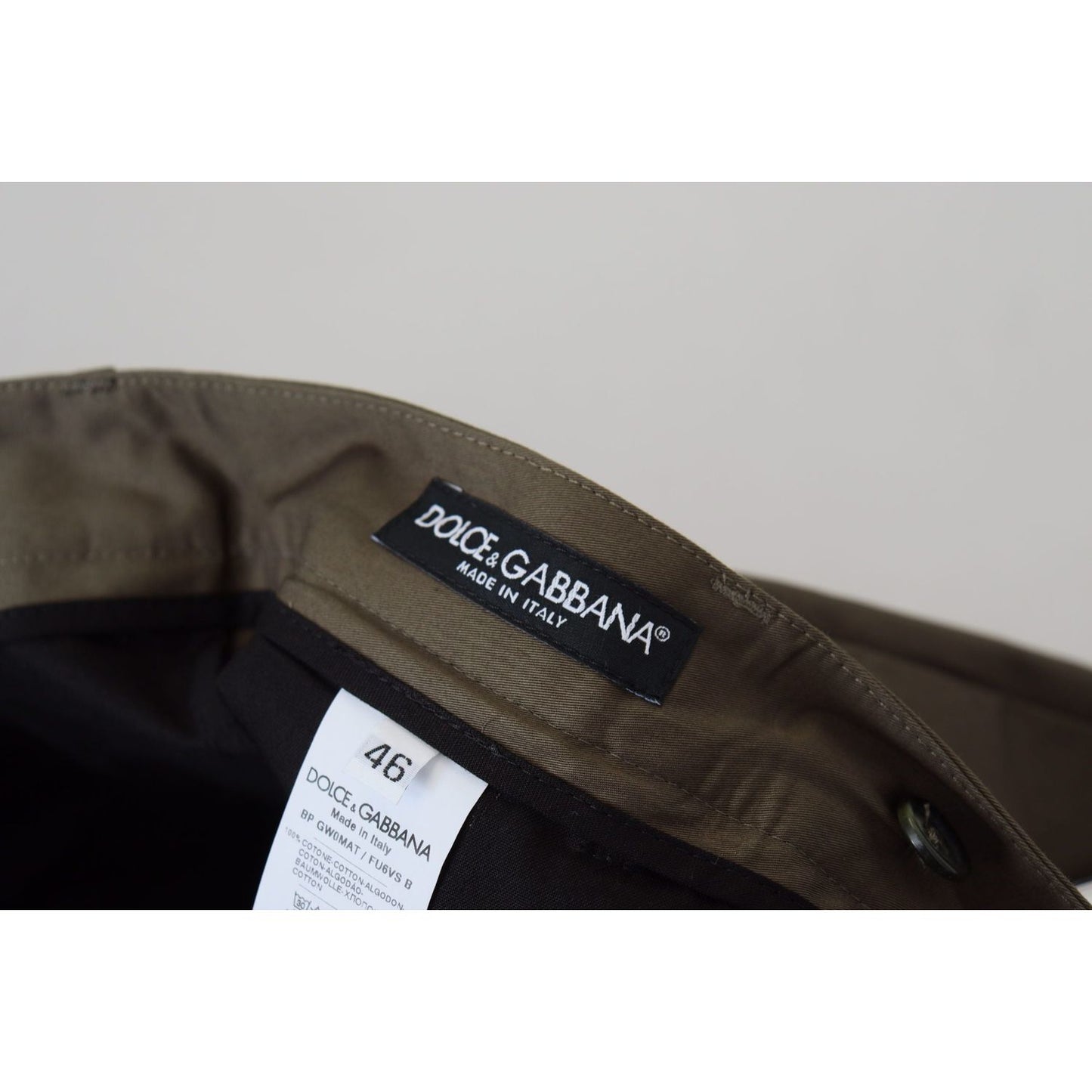 Dolce & Gabbana Elegant Green Cotton Chino Shorts Shorts Dolce & Gabbana Dark Slate Gray