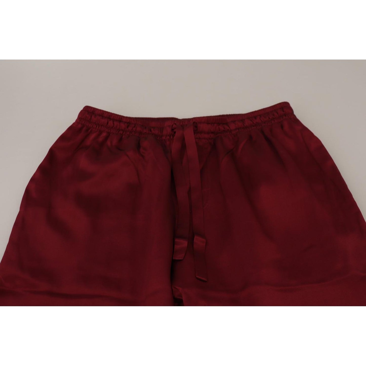 Dolce & Gabbana Silk Lounge Pants in Bordeaux Jeans & Pants Dolce & Gabbana Dark Gray