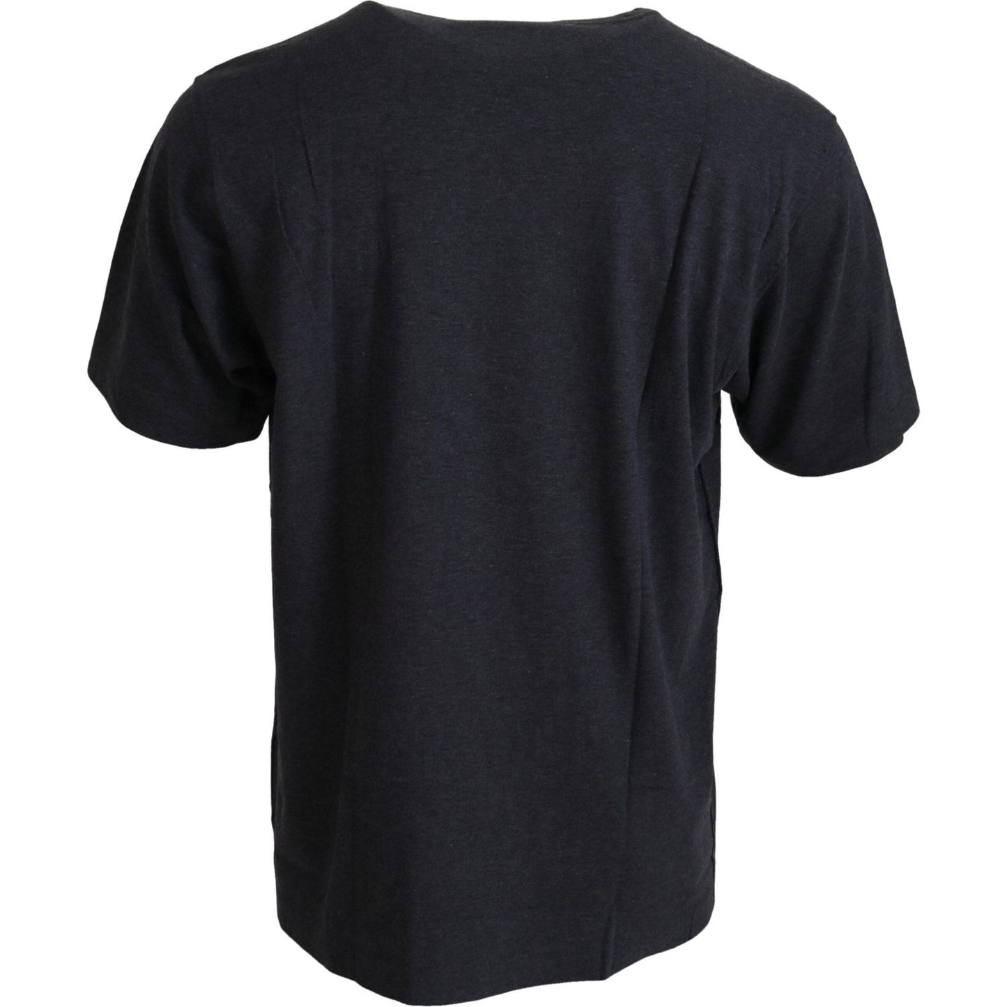 Dolce & Gabbana Elegant Gray Motive Crew Neck T-Shirt MAN T-SHIRTS Dolce & Gabbana Dark Slate Gray