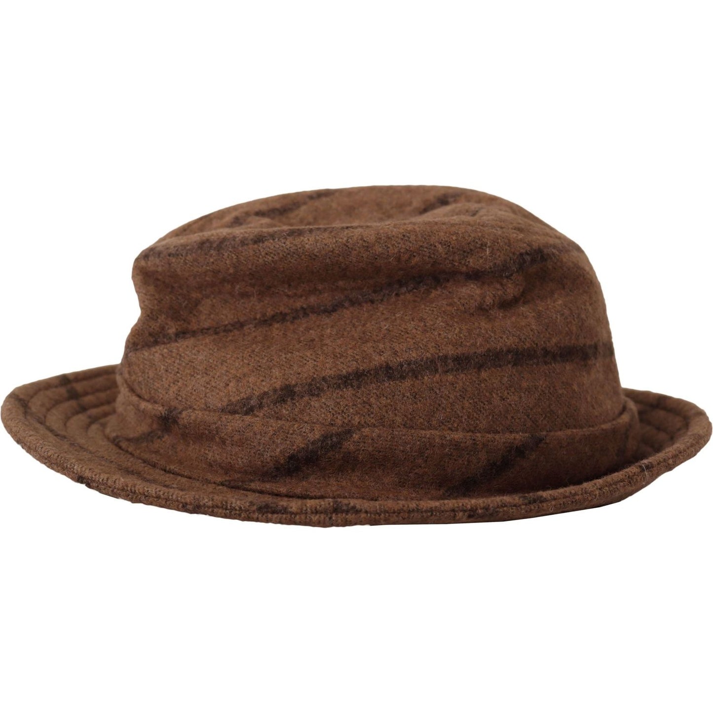 Dolce & Gabbana Elegant Wide Brim Fedora Hat Dolce & Gabbana Dark Olive Green