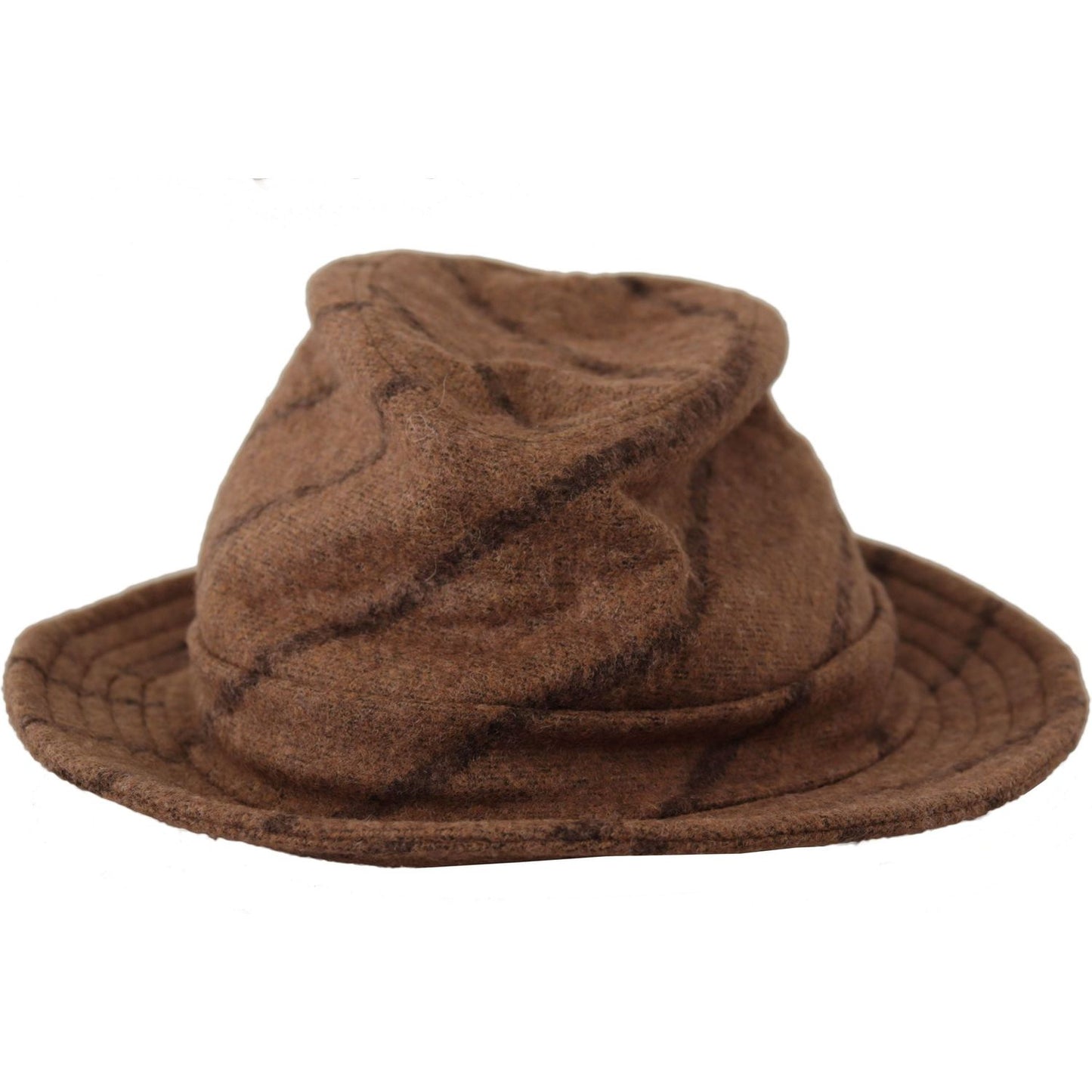 Dolce & Gabbana Elegant Wide Brim Fedora Hat Dolce & Gabbana Dark Olive Green